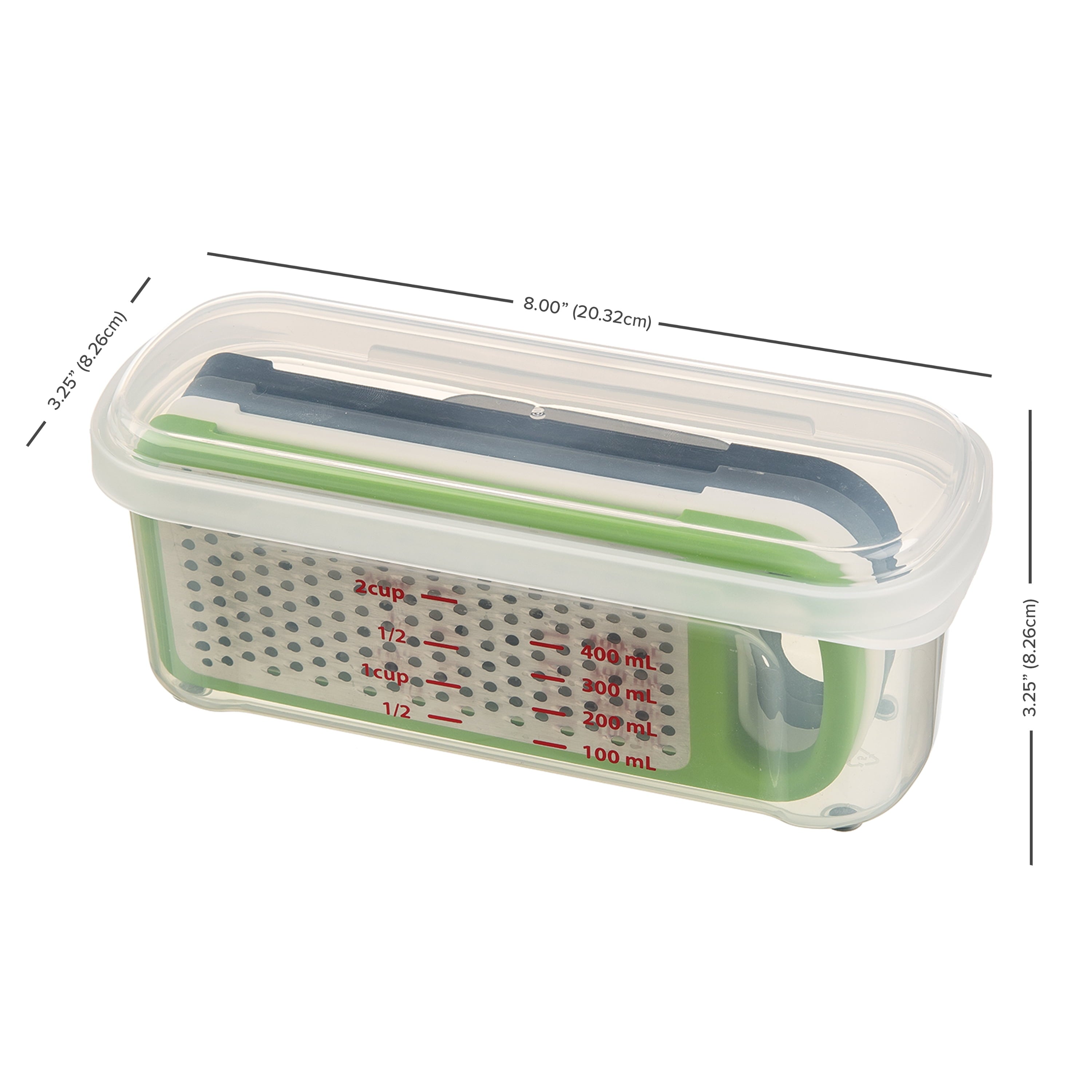 Innovative Compact Grate & Slice Set - Premium Stainless Steel Garlic Presser & Peeler Detail