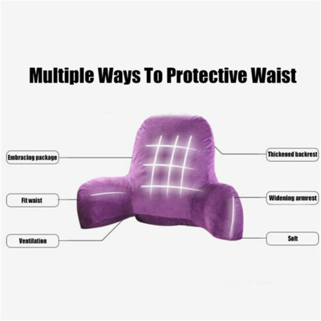 Ergonomic Memory Foam Backrest Pillow with Arms, Back Rest for Bed Sitting, Plush Big Backrest Lumbar Support Chair Cushion, Foam ... - Ergonomic Memory Foam Pillow for Neck Pain Support Detail