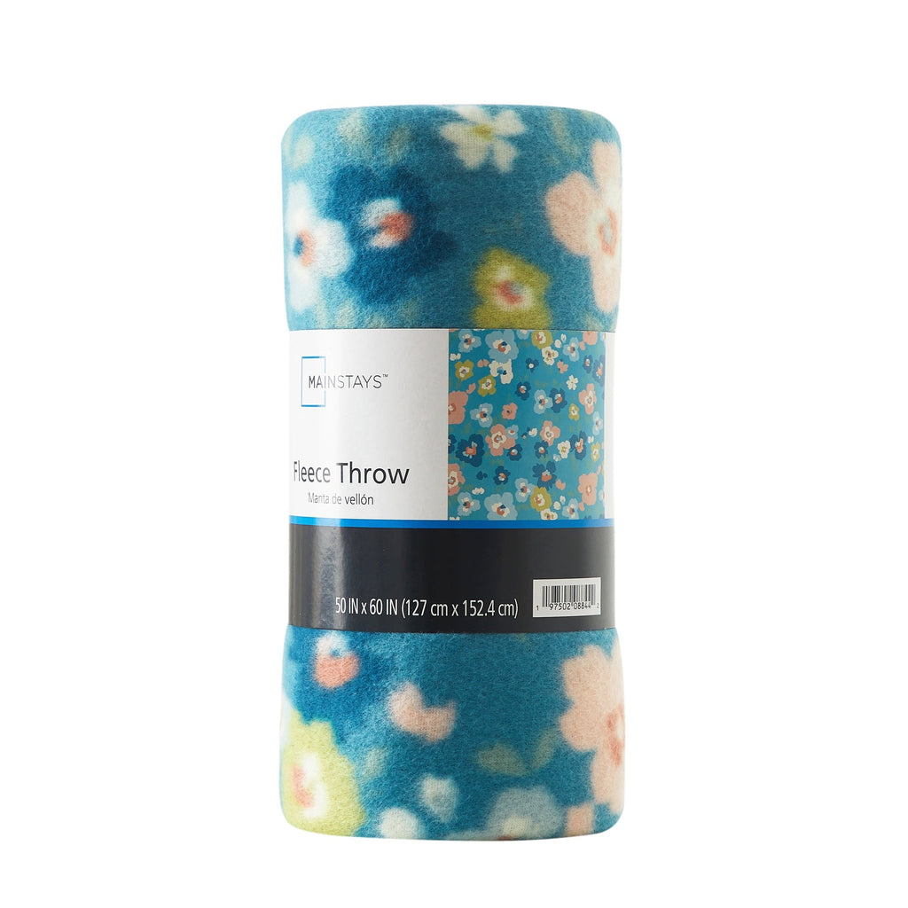 Cozy Fleece Cozy Fleece Throw Blanket Delightful Floral 50" x 60", All Ages - Lightweight Plush Warm Blanket for All Seasons Detail