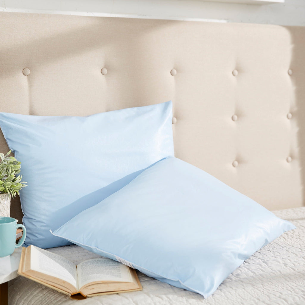 Orthopedic Support Reusable Water-Resistant Soft Polyester Fill Blue Bed Pillow, 19" x 25", 1 Ct - Decorative Throw Pillow Cushion for Sofa & Bed Detail