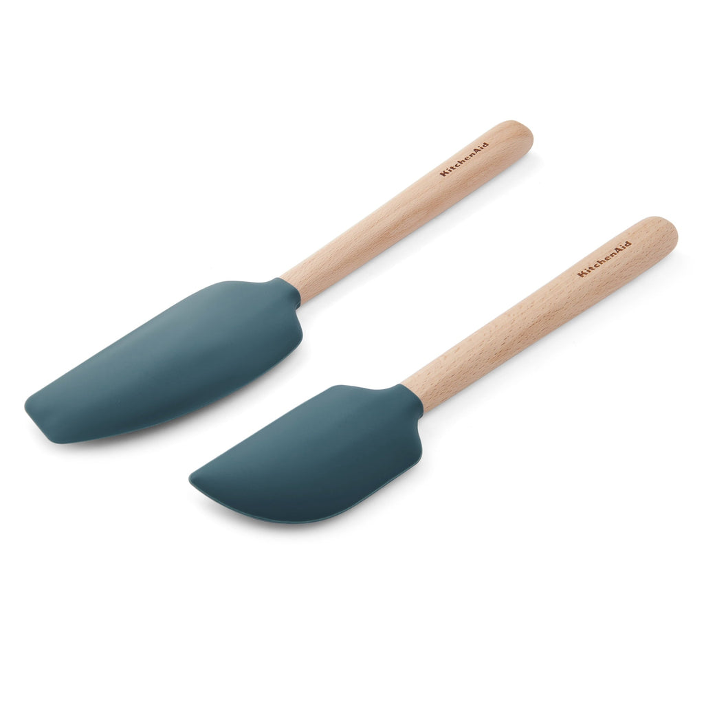 Heavy Duty 2-Piece Silicone Mixing Spatula and Scraper Set for Cooking, Agave - Heavy Duty Stainless Steel Kitchen Shears Detail