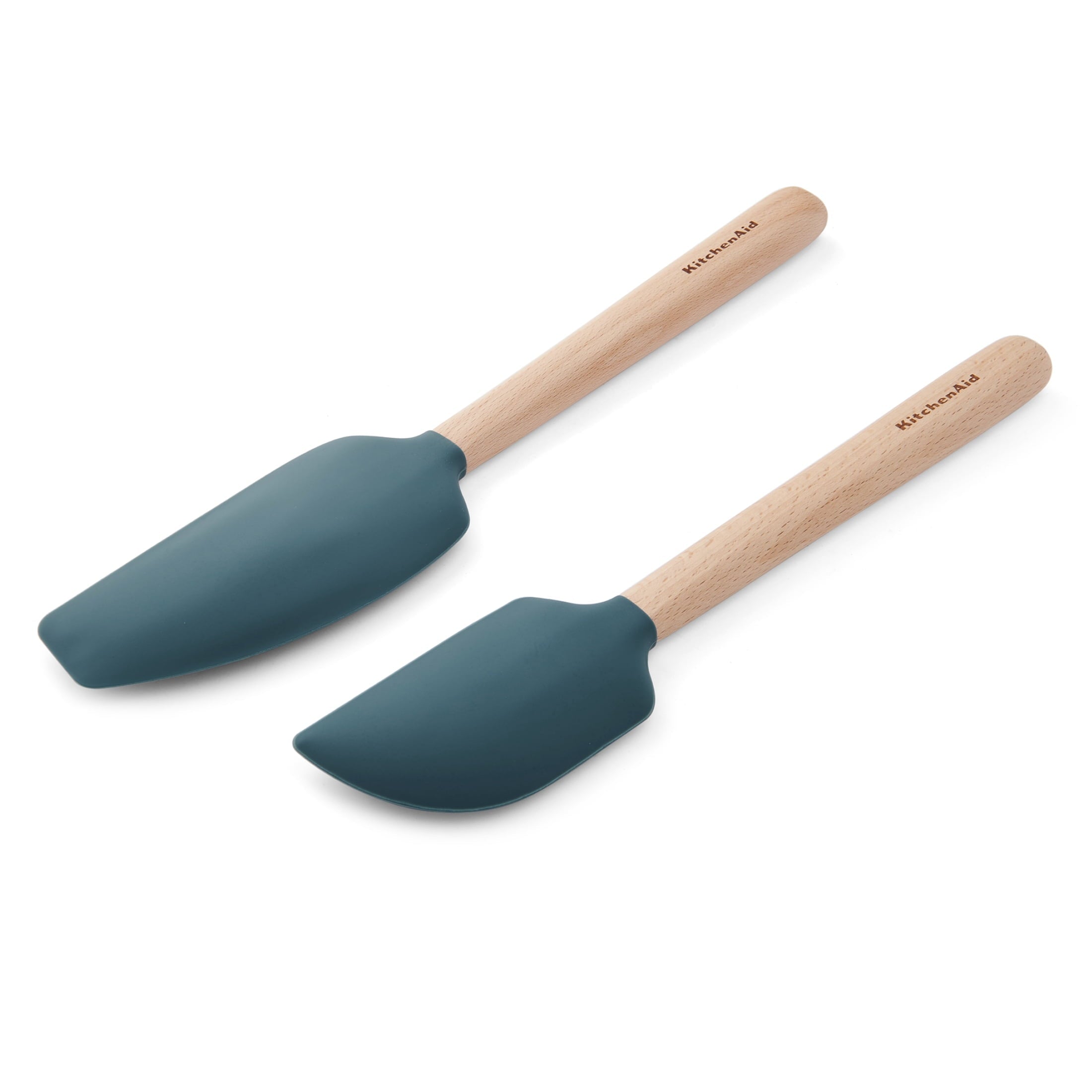 Heavy Duty 2-Piece Silicone Mixing Spatula and Scraper Set for Cooking, Agave - Heavy Duty Stainless Steel Kitchen Shears Detail