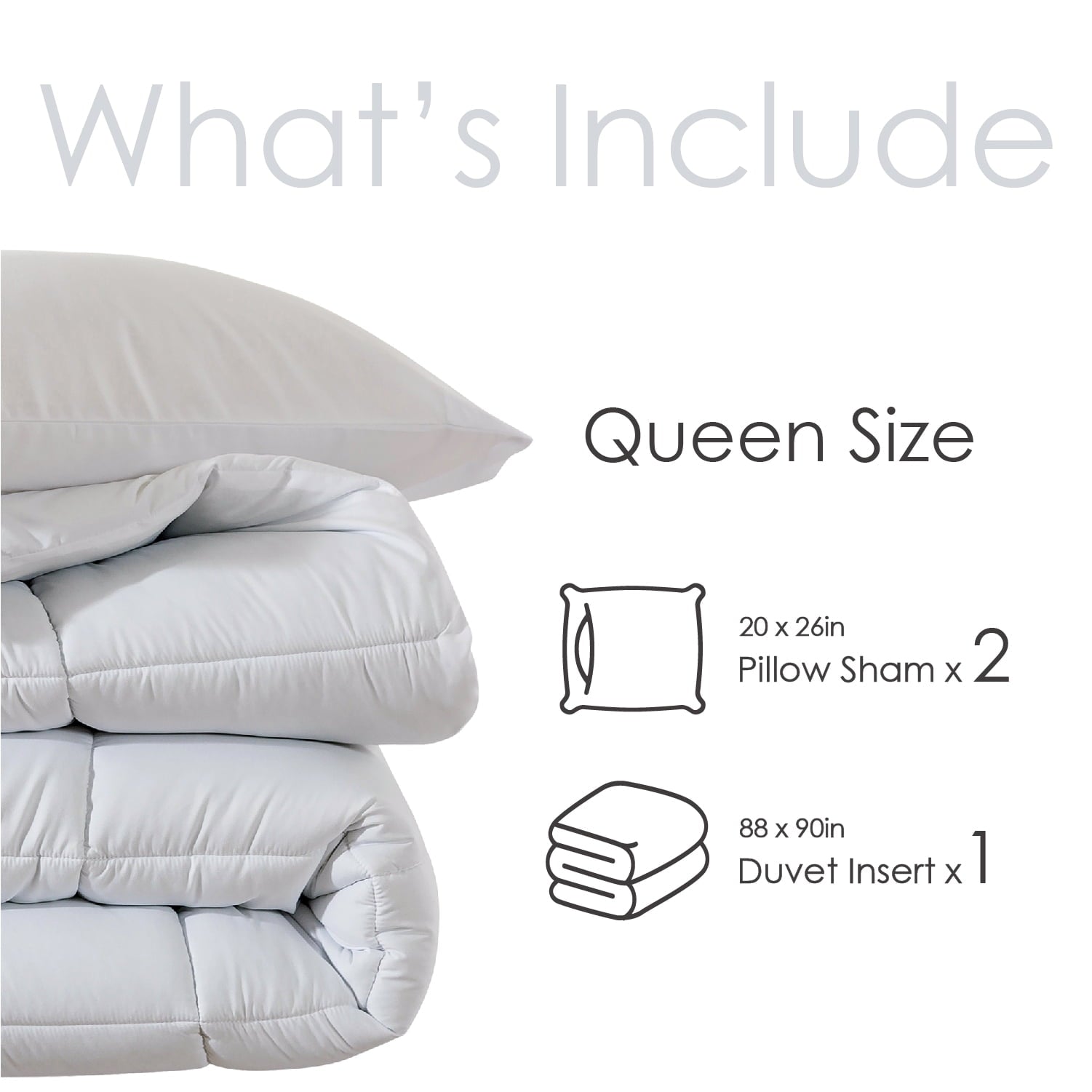 Hypoallergenic Cloud Queen Size 3-Piece All-Season Down Alternative Comforter Set Deep Black (Comforter and Pillowcase Bedding Set / bed i... - All-Season Down Alternative Comforter Insert Detail