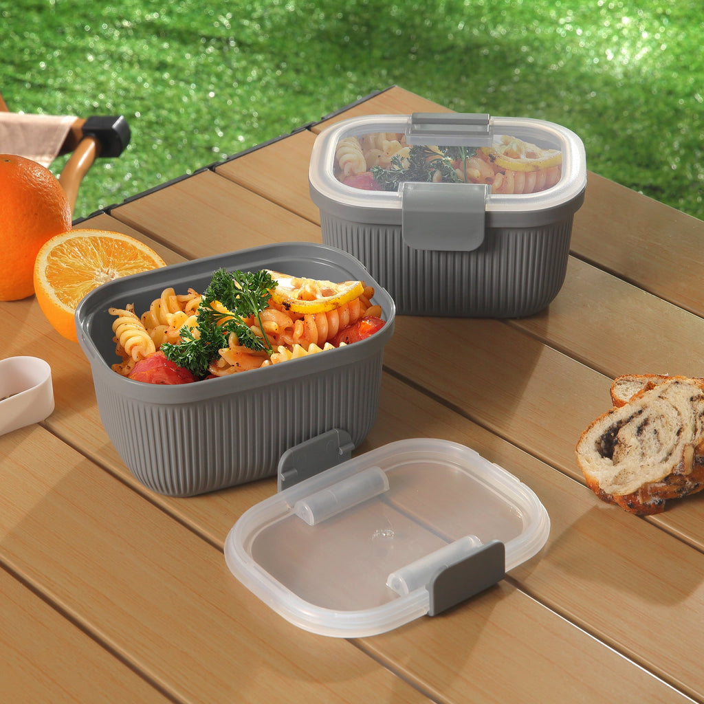 Fun Food Fidget Plastic Food Storage Bento Snack Container, Rectangle, Grey, 19oz Capacity, Made for Portable Food Storage - Deliciously Soft Cupcake Sensory Glob Detail