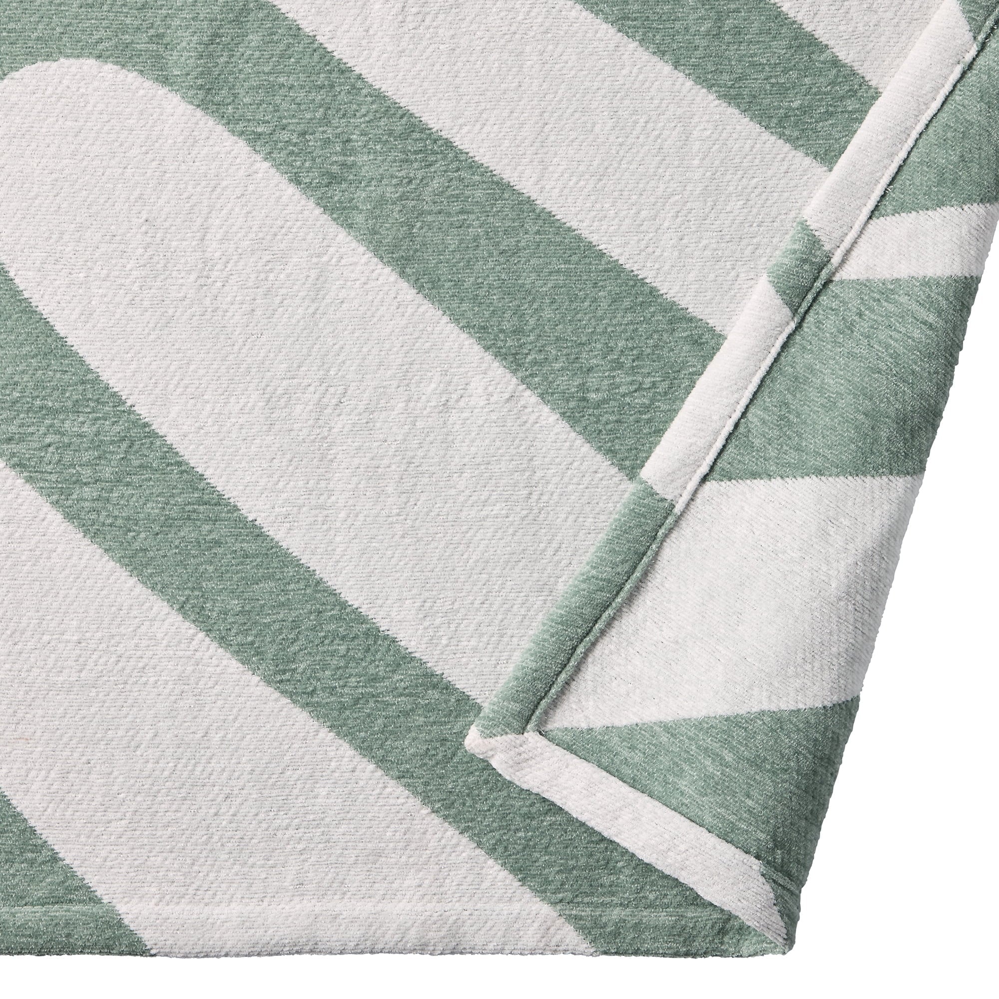 Reversible Sherpa Chenille Jacquard Soft Throw Blanket, Soft Sea - Cozy Fleece Throw Blanket for Couch & Bed Detail