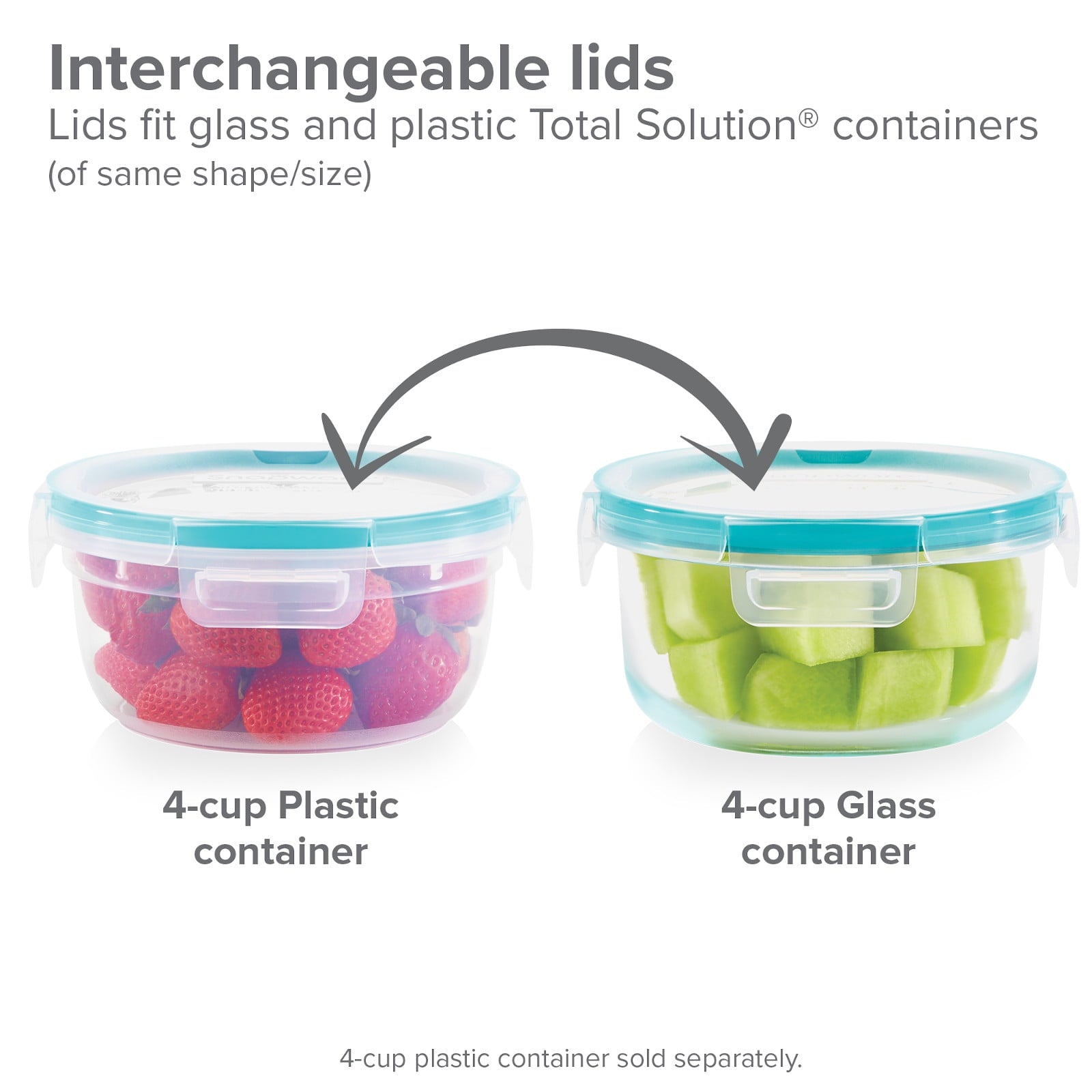 Playful Geometric Glass Storage Set, 10 Piece - Fun Food Fidget Cookie Squishable Toy Detail