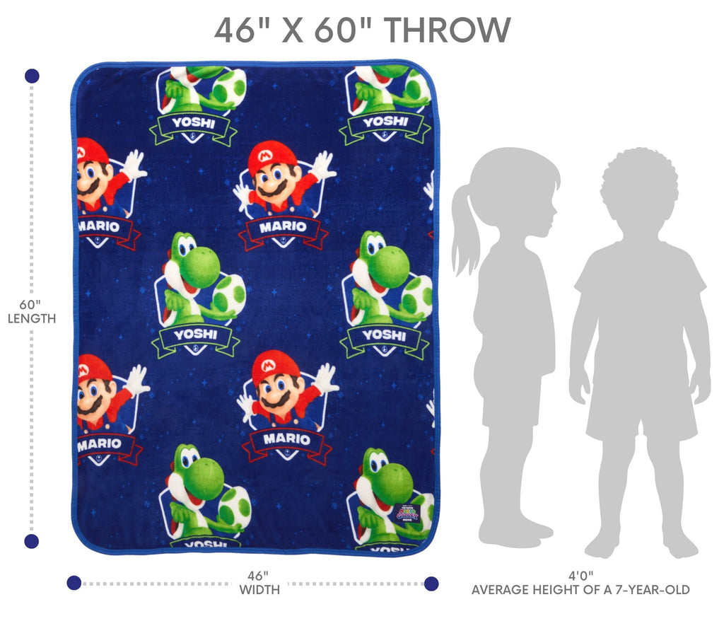 Super Soft Flannel Galaxy Movie Kids Blue Print Fleece Throw Blanket, 46 x 60 - Lightweight Plush Warm Blanket for All Seasons Detail