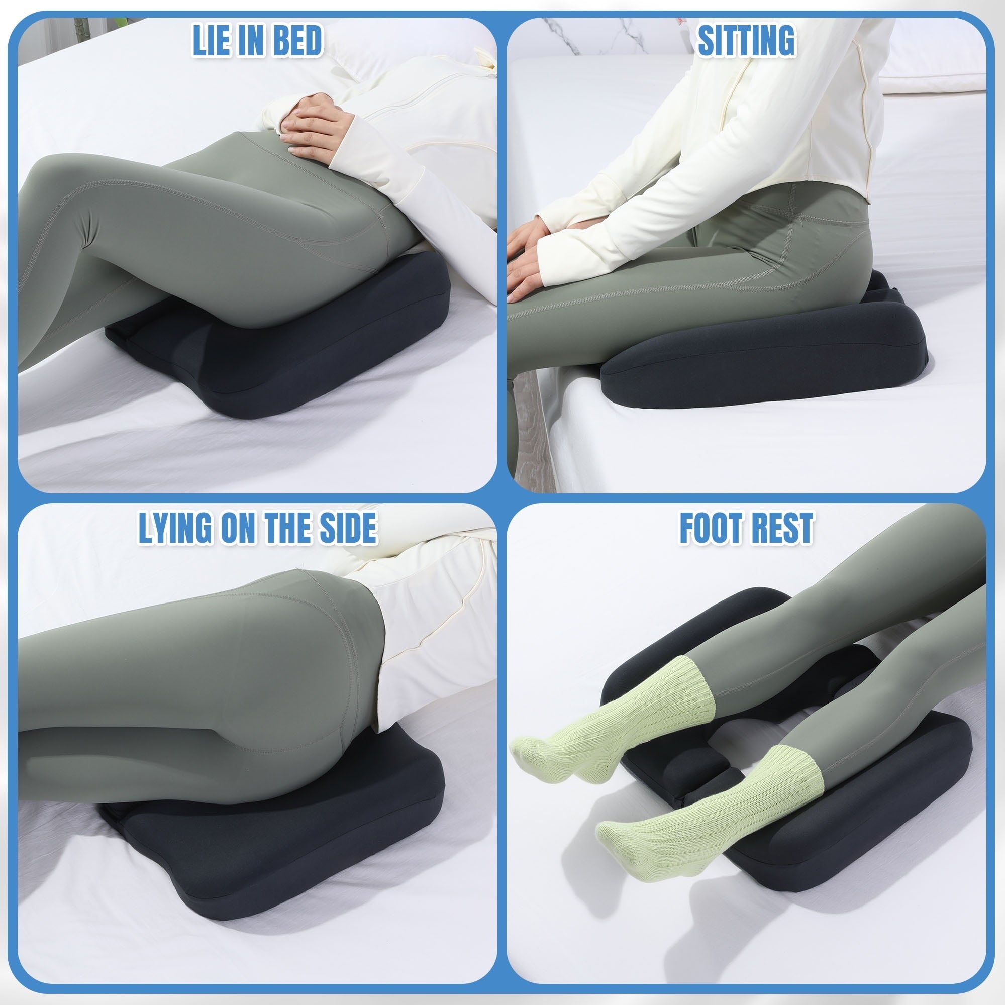 Decorative Plump Memory Foam Bed Sore Cushions for Butt, Bedsore Pressure Relief Pillow for Sleeping and Sitting,Cushion for Bed Sores... - Orthopedic Shredded Foam Bed Pillow Set Detail