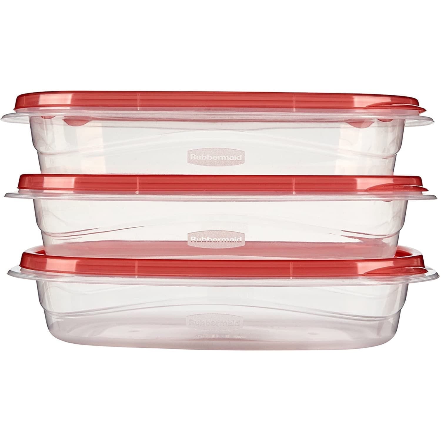 Playful Geometric 4.0-Cup Rectangle Food Storage Containers, Ruby Red, 3 pack - Playful Star & Heart Shaped Geometric NeeDoh Detail