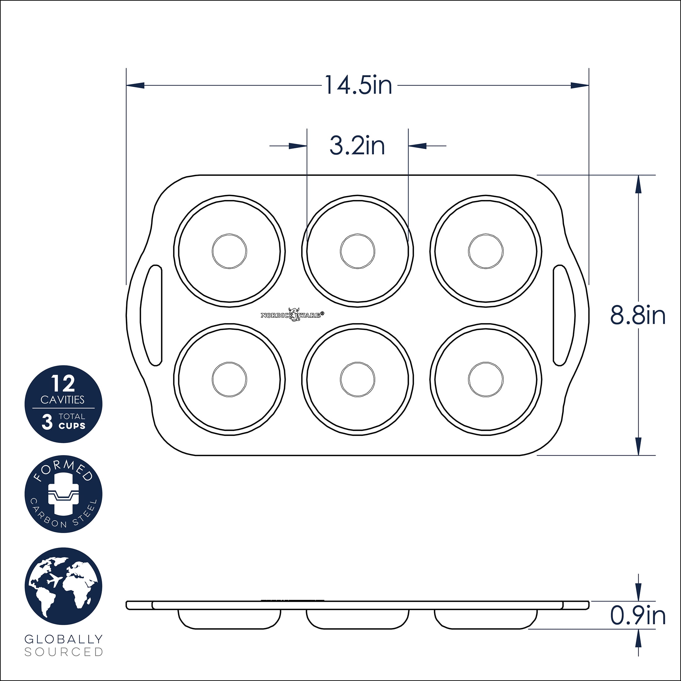 Time-Saving 6 Cavity Nonstick Steel Donut Pan - Innovative Kitchen Helper for Modern Cooking Detail