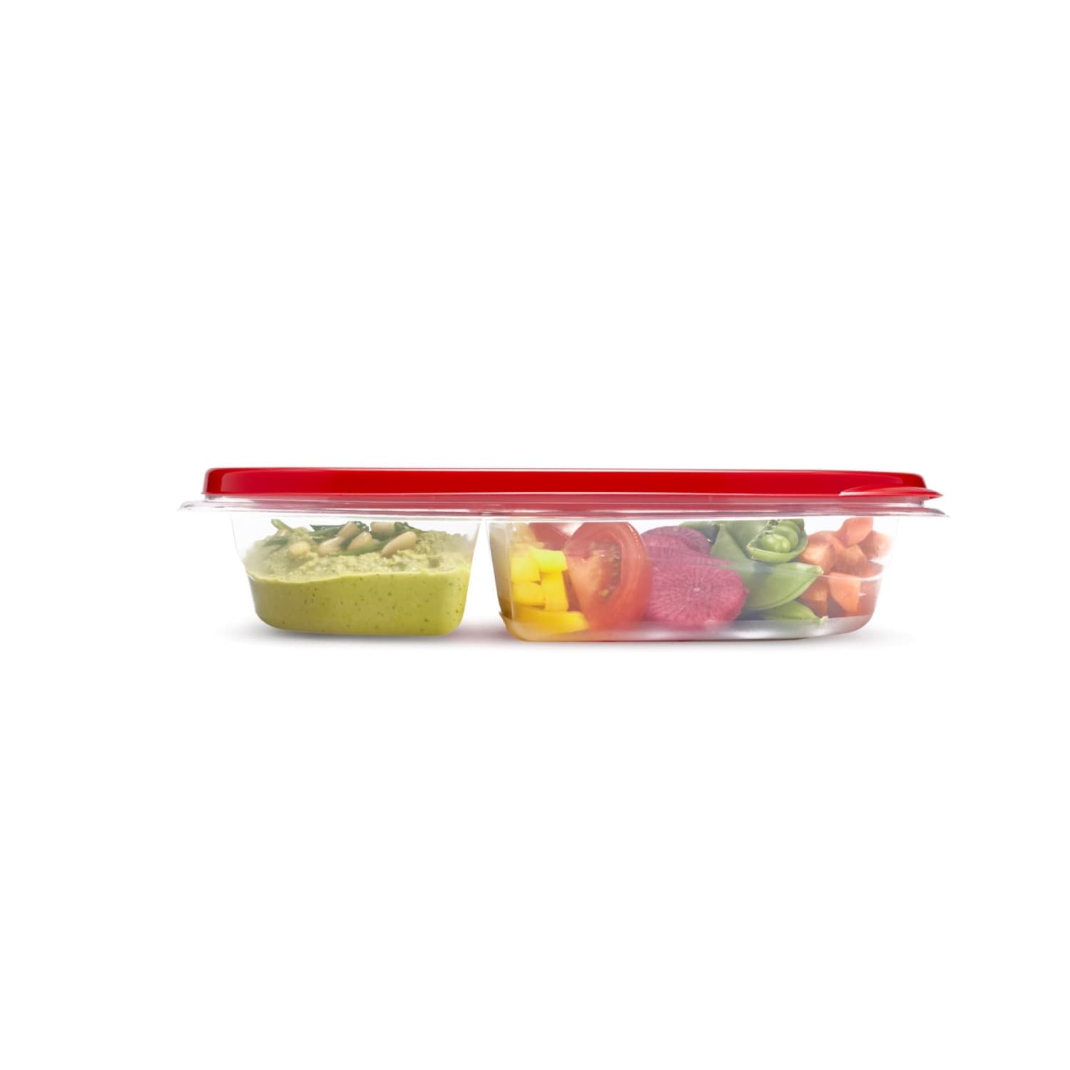 Whimsical Doughnut alongs Divided Rectangular Food Storage Containers, 3.7 Cup, 3-Pack - Deliciously Soft Cupcake Sensory Glob Detail