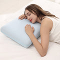 Decorative Plump Memory Foam Pillow, Cooling Gel Bed Pillow, Queen, Blue - Orthopedic Shredded Foam Bed Pillow Set - Default Title
