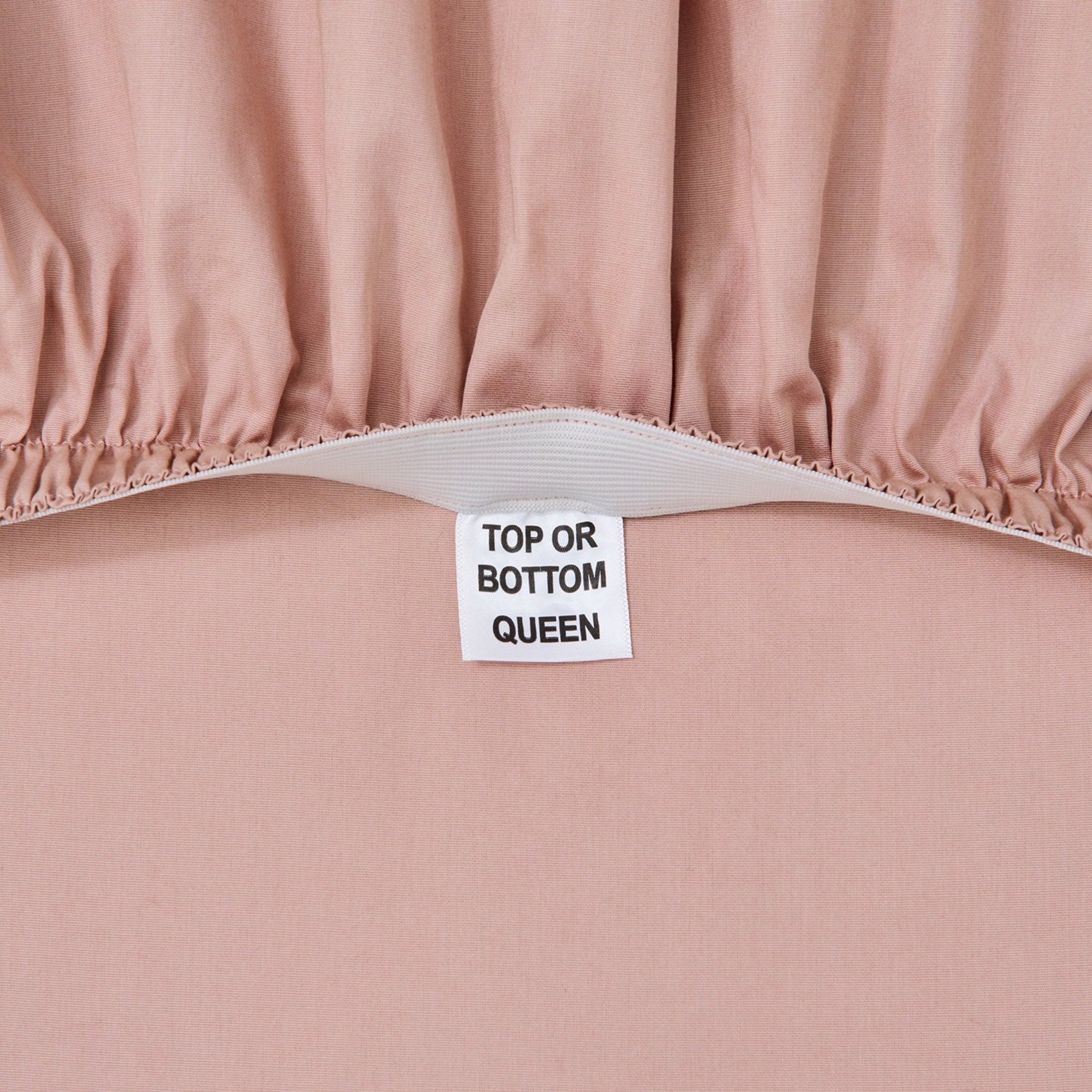 Wrinkle-Resistant 300 Thread Count Cotton Percale 3-Piece Antique Blush Bed Sheet Set, Twin - Premium Ultra-Soft Pillowcase Pair for Sleeping Detail