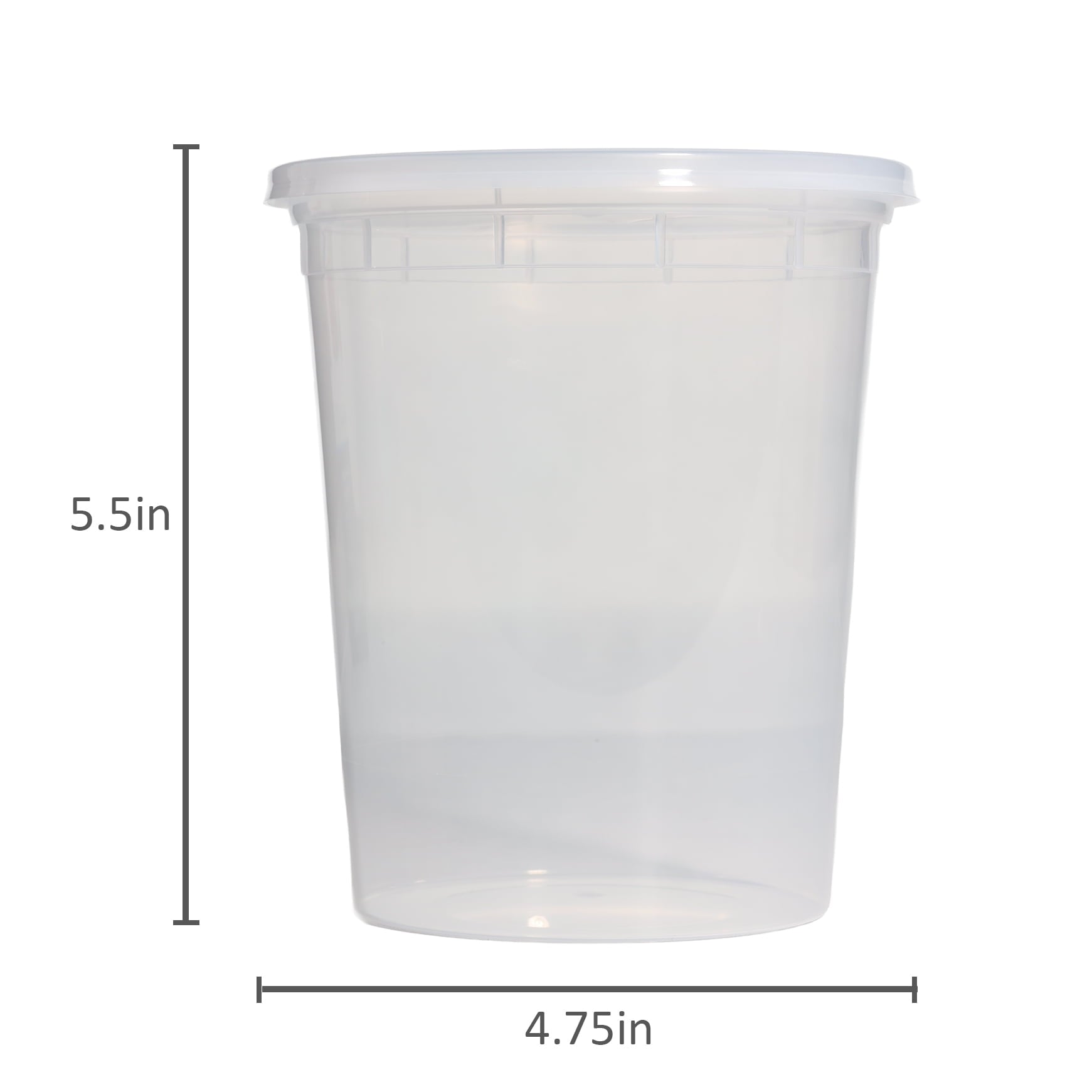 Whimsical Doughnut 40 Piece 32oz Plastic Deli Container, Ideal Use for Meal Prep and Batch Cooking - Deliciously Soft Cupcake Sensory Glob Detail