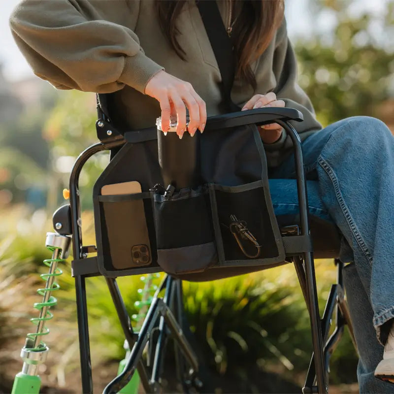 Luxury Camp Adjustable Rocker - Choice 573 - Heavy-Duty Kickback Rocker with Beverage Holder Detail