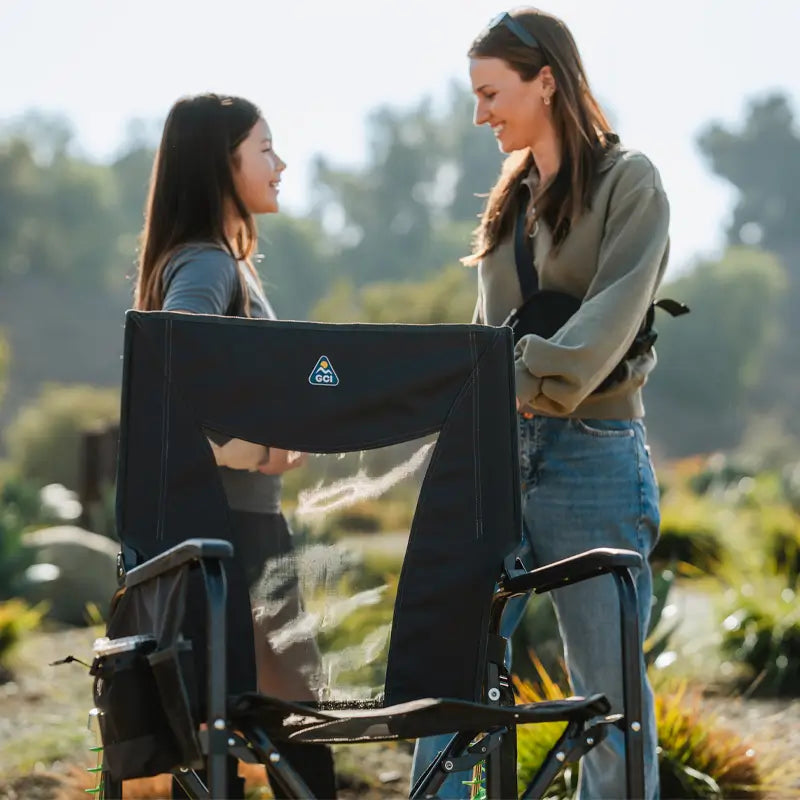 Luxury Camp Adjustable Rocker - Choice 573 - Heavy-Duty Kickback Rocker with Beverage Holder Detail