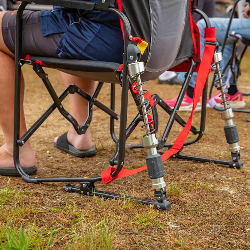 Luxury Camp Adjustable Rocker - Choice 573 - Heavy-Duty Kickback Rocker with Beverage Holder Detail