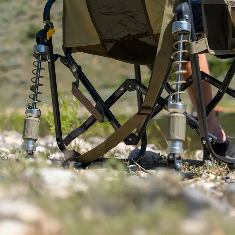 Luxury Camp Adjustable Rocker - Choice 573 - Heavy-Duty Kickback Rocker with Beverage Holder Detail