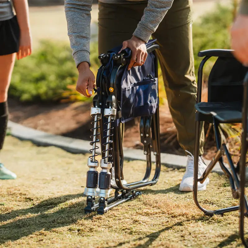 Luxury Camp Adjustable Rocker - Choice 573 - Heavy-Duty Kickback Rocker with Beverage Holder Detail