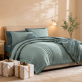 Hypoallergenic Cloud 7-piece Bed in a Bag Comforter Set with Sheets,Sage Green,Full - All-Season Down Alternative Comforter Insert - Default Title