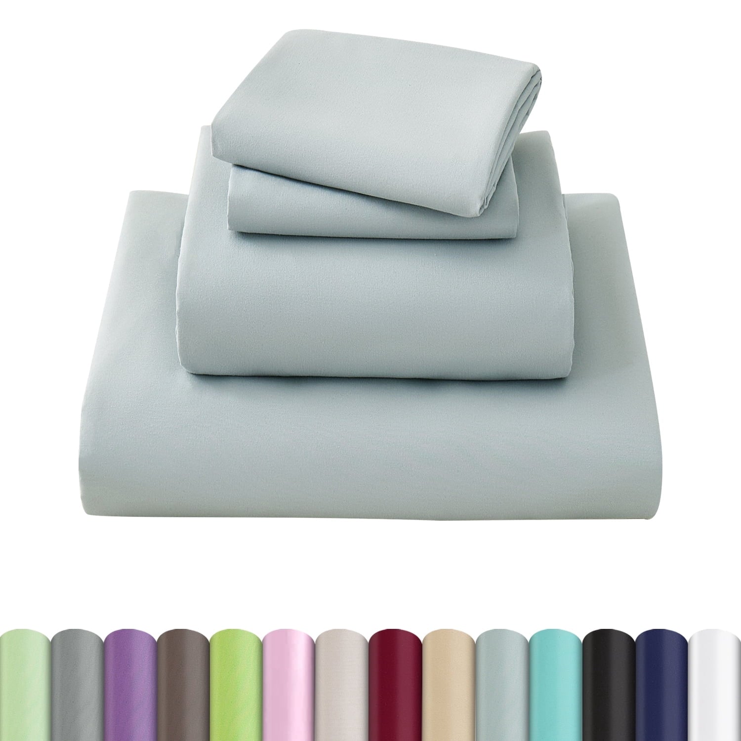 Premium Egyptian Cotton Sheets Set 4 Piece Queen/Full Size Sheet Set, Soft & Lightweight And Breathable ding Set, Fitted Sheet, Flat Sheet & ... - Premium Ultra-Soft Pillowcase Pair for Sleeping - Default Title