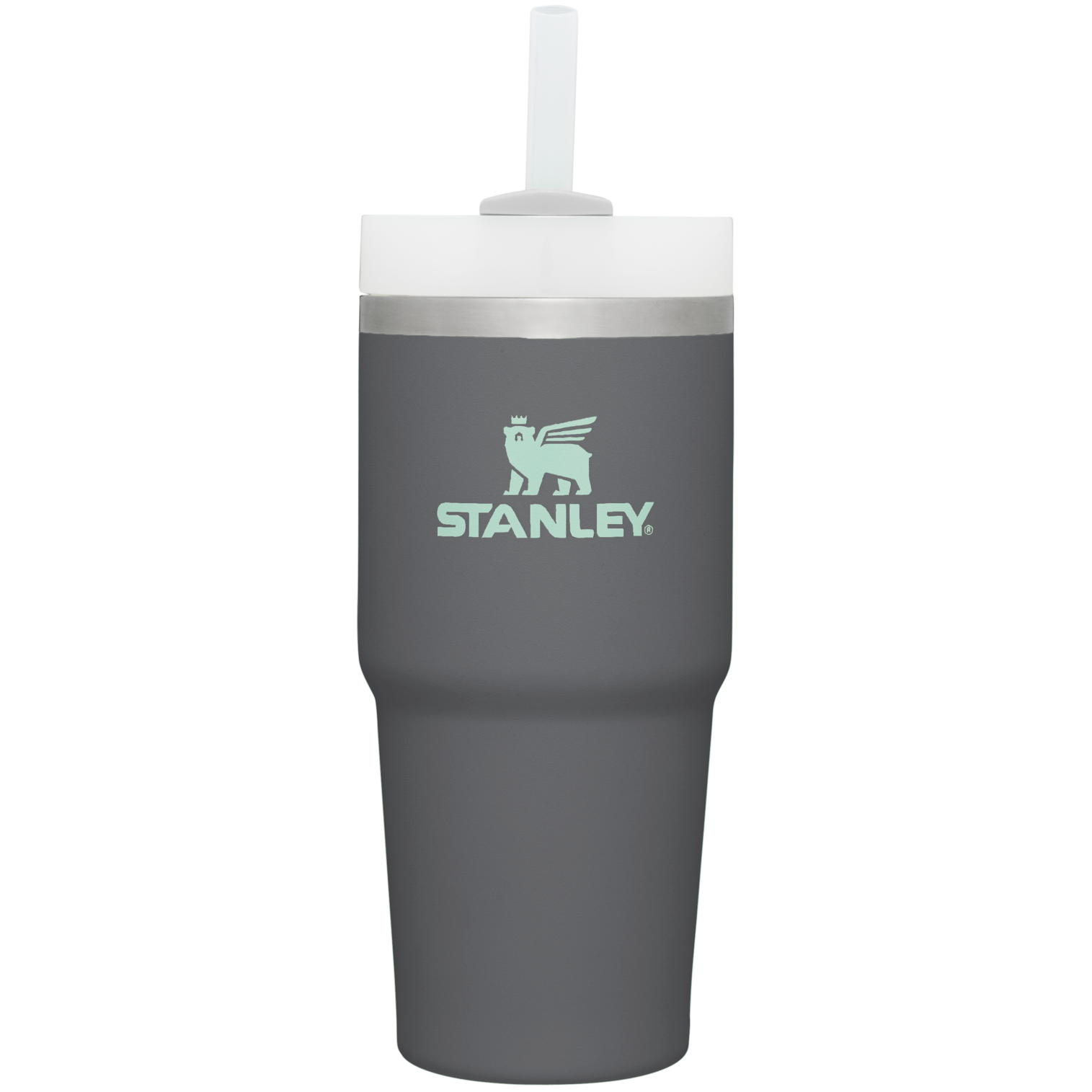 Splash-Resistant FlowState The Quencher H2.0 Flowstate Tumbler  | Stanley Create D329E - Double-Wall Vacuum Insulated Travel Tumbler with Straw Detail