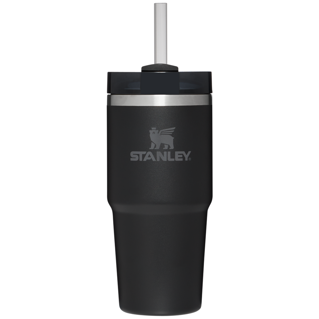 Splash-Resistant FlowState The Quencher H2.0 Flowstate Tumbler  | Stanley Create D329E - Double-Wall Vacuum Insulated Travel Tumbler with Straw Detail