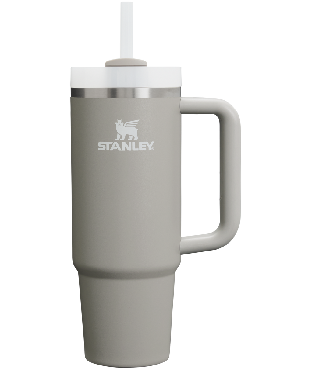 Car-Cup Friendly The Quencher H2.0 Flowstate Tumbler | Stanley Create D331C - Premium Stainless Steel Straw Cup for All-Day Hydration - Ash