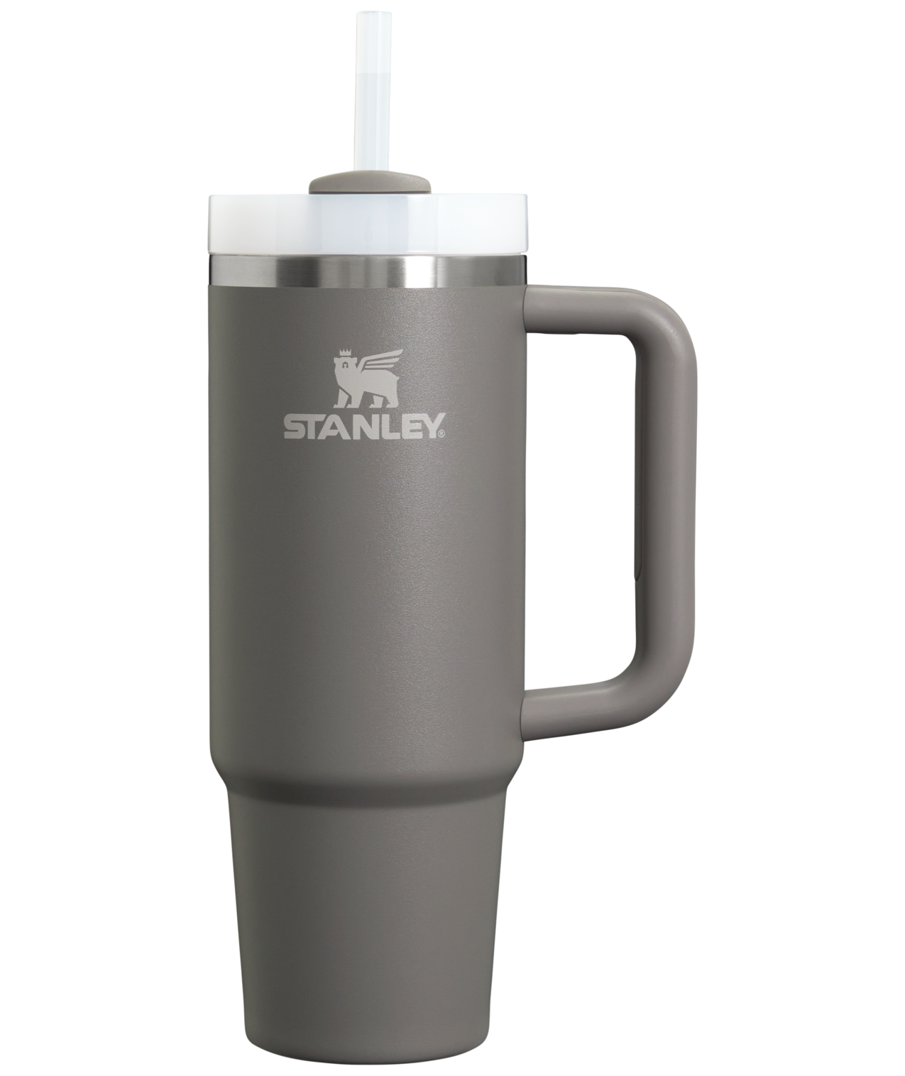 Car-Cup Friendly The Quencher H2.0 Flowstate Tumbler | Stanley Create D331C - Premium Stainless Steel Straw Cup for All-Day Hydration - Stone
