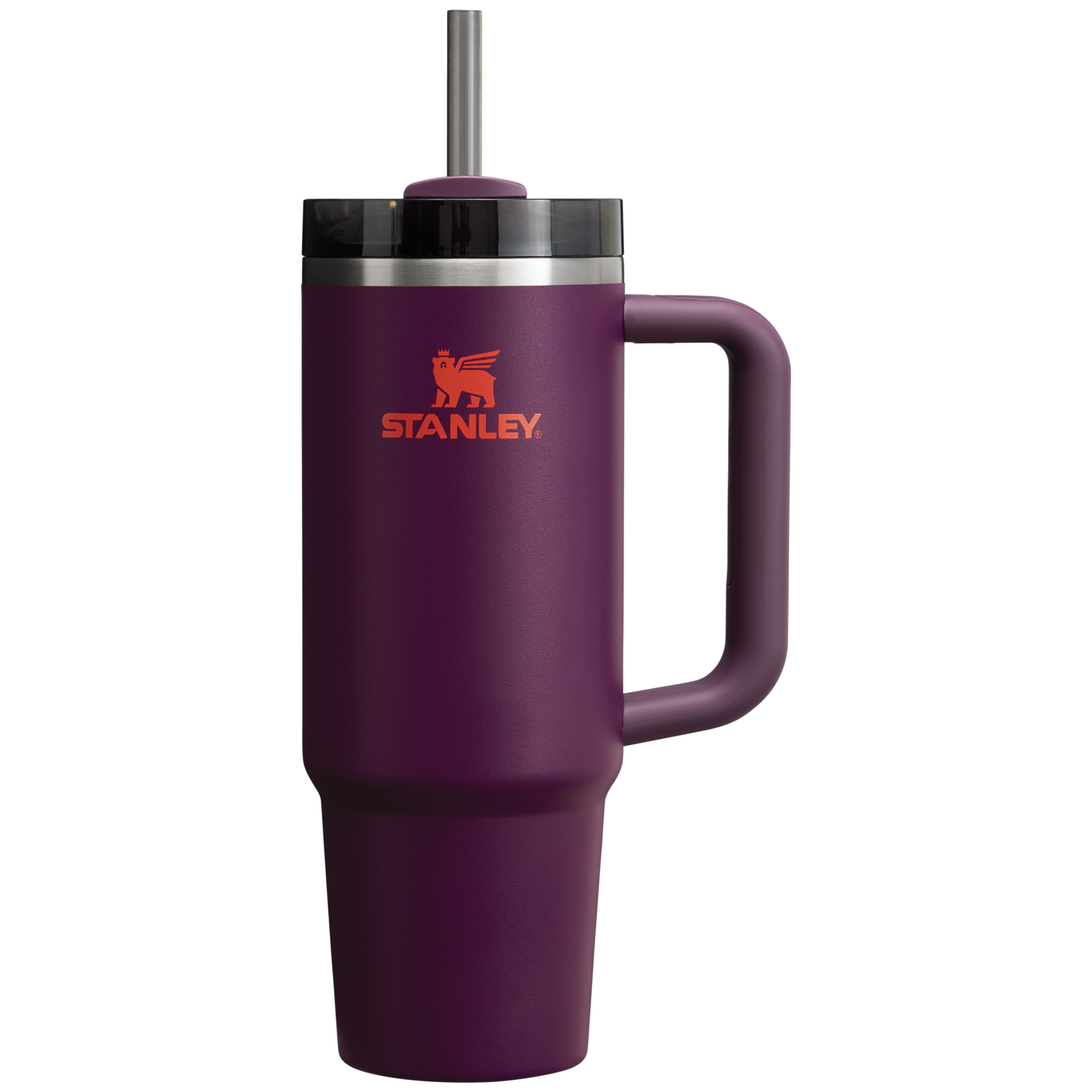 Car-Cup Friendly The Quencher H2.0 Flowstate Tumbler | Stanley Create D331C - Premium Stainless Steel Straw Cup for All-Day Hydration - Plum