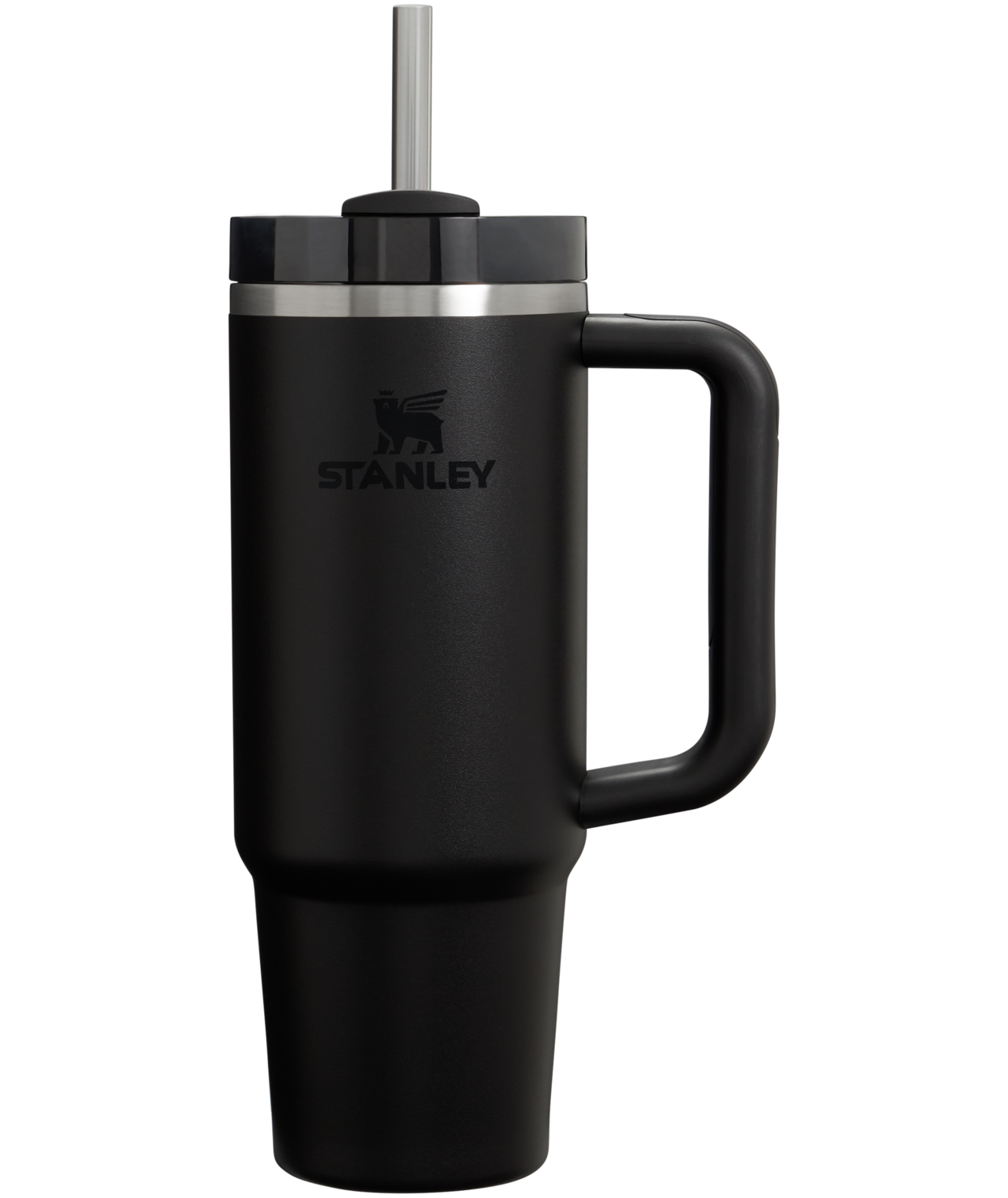 Car-Cup Friendly The Quencher H2.0 Flowstate Tumbler | Stanley Create D331C - Premium Stainless Steel Straw Cup for All-Day Hydration - Black 2.0