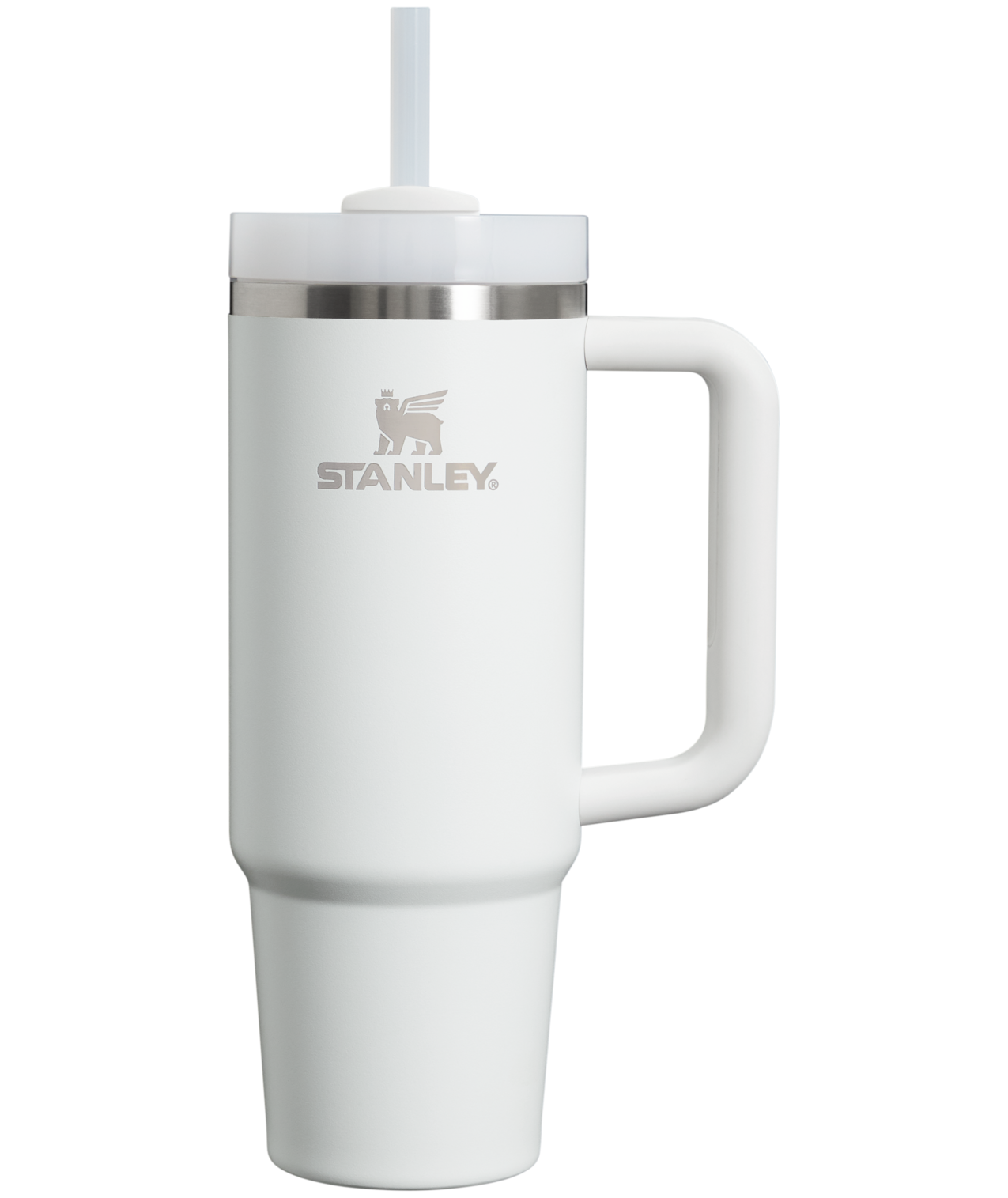 Car-Cup Friendly The Quencher H2.0 Flowstate Tumbler | Stanley Create D331C - Premium Stainless Steel Straw Cup for All-Day Hydration - Frost
