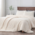 Fluffy Down Alternative Fleece Queen Comforter Set -Super Soft & Warm Fluffy White Bedding, Luxury Fuzzy Heavy Bed Set for Winter with 2 Pill... - Cloud-Like Soft Lightweight Bed Comforter - Default Title