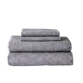 Breathable Luxury 300 Thread Count 4-Piece Cotton Percale Ziggy Geo Print Grey Flannel Bed Sheet Set, Queen - Cooling Hotel Quality Bedding Sheets and Pillowcases - Default Title