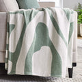 Reversible Sherpa Chenille Jacquard Soft Throw Blanket, Soft Sea - Cozy Fleece Throw Blanket for Couch & Bed - Default Title