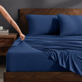 Wrinkle-Resistant Cooling Performance Jersey Knit Stretch Sheet Set, Moisture-Wicking & Breathable, 4-Way Stretch Bed Sheets, Envelope ... - Luxury Bed Sheet Set with Deep Pockets - Default Title