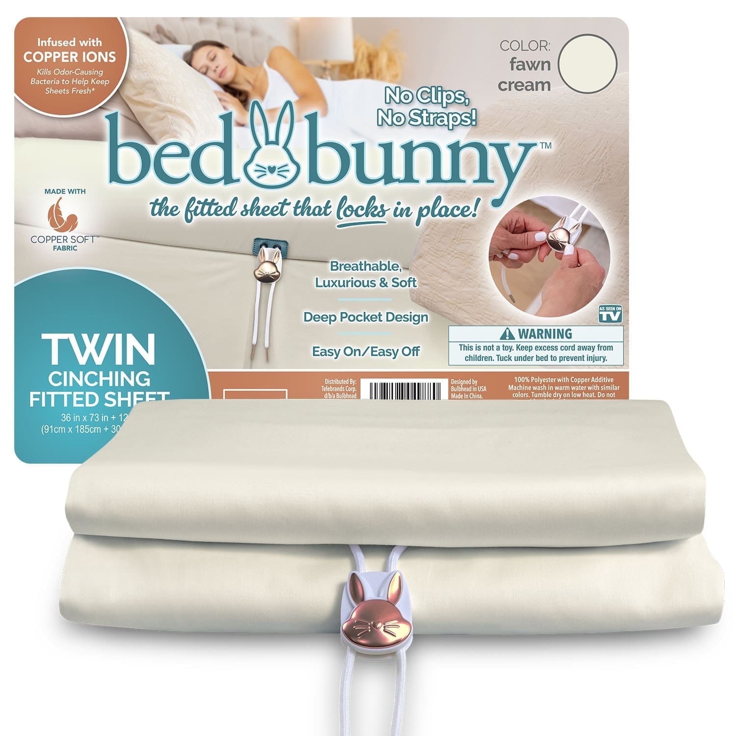 Premium Egyptian Cotton Fitted Bed Sheet With Built-In Compression Cord Locks On Mattresses & Won’t Slip - Cooling Hotel Quality Bedding Sheets and Pillowcases - Default Title