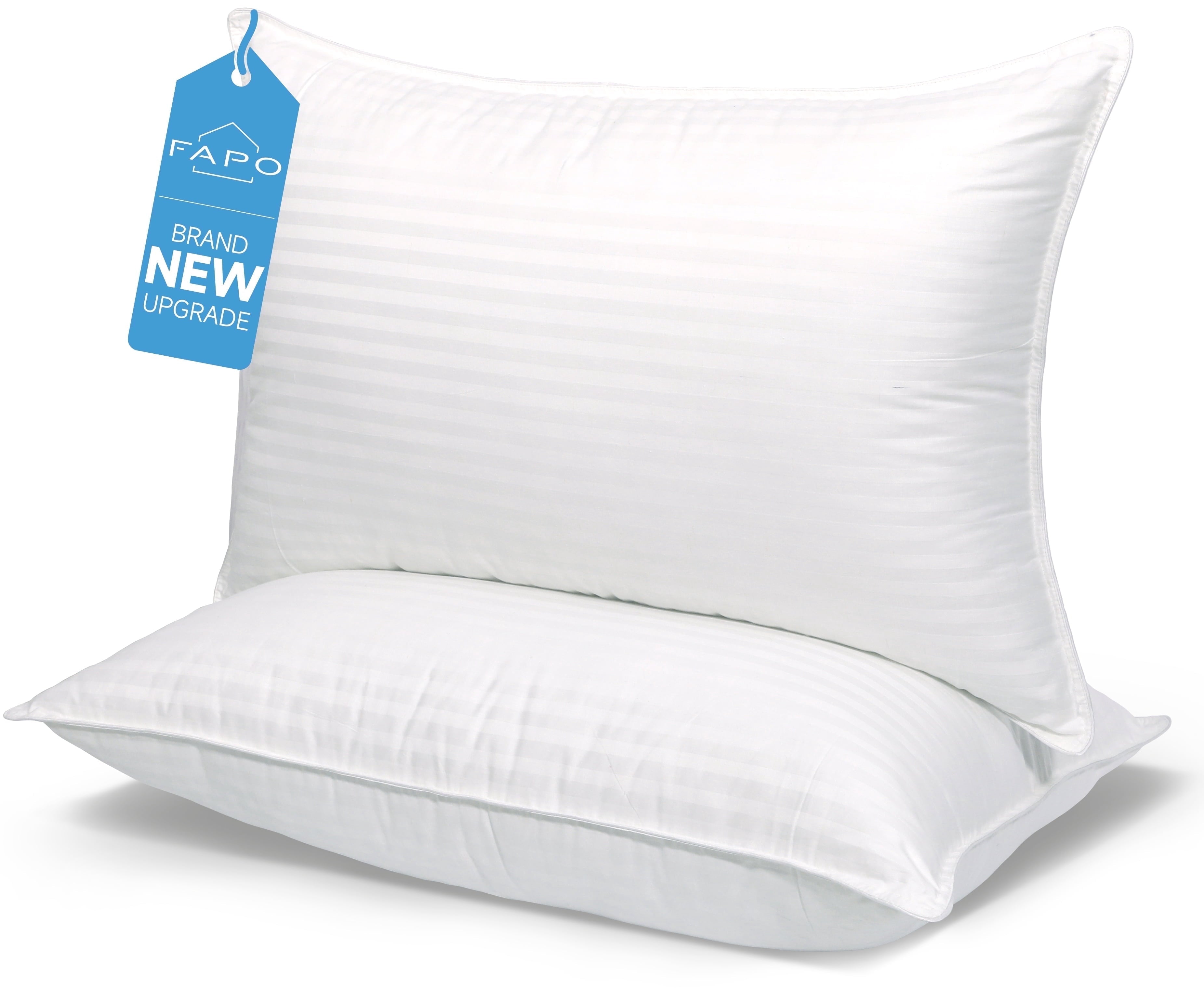 Orthopedic Support Bed Pillows 2-Pack Queen Size Luxury Hotel Pillow for Side and Back Sleeper Pillows for Bed with Cooling Cover - Orthopedic Shredded Foam Bed Pillow Set - Default Title