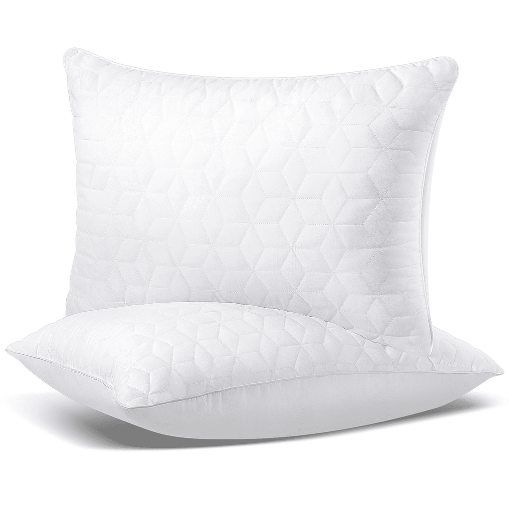 Orthopedic Support Bed Pillows Queen Size Set of 2, Hotel Gusseted Pillows for Sleeping, Alternative to Down Pillows, Soft Supportive & ... - Ergonomic Memory Foam Pillow for Neck Pain Support - Default Title