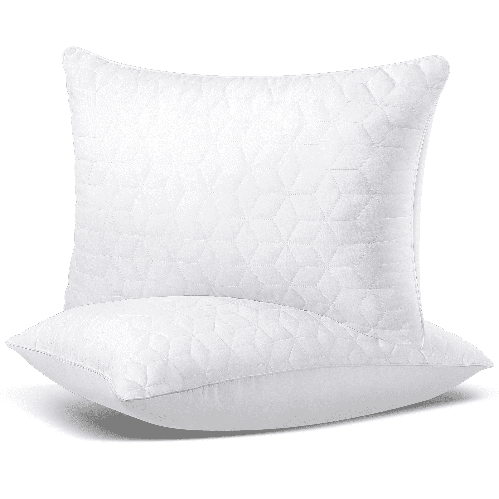 Orthopedic Support Bed Pillows Queen Size Set of 2, Hotel Gusseted Pillows for Sleeping, Alternative to Down Pillows, Soft Supportive & ... - Ergonomic Memory Foam Pillow for Neck Pain Support - Default Title