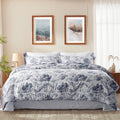 Luxurious Quilted Queen Comforter Sets,7-Pieces Reversible Bedding Sets,Bed in a Bag with Comforter,Flat Sheet and Fitted Sheet,Pillowc... - Hypoallergenic Ultra-Fluffy Quilt for Winter - Default Title