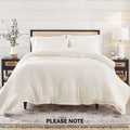 Luxurious Quilted 3-Piece Cream Gauze Comforter Set, Adult Full/Queen - Cloud-Like Soft Lightweight Bed Comforter - Default Title