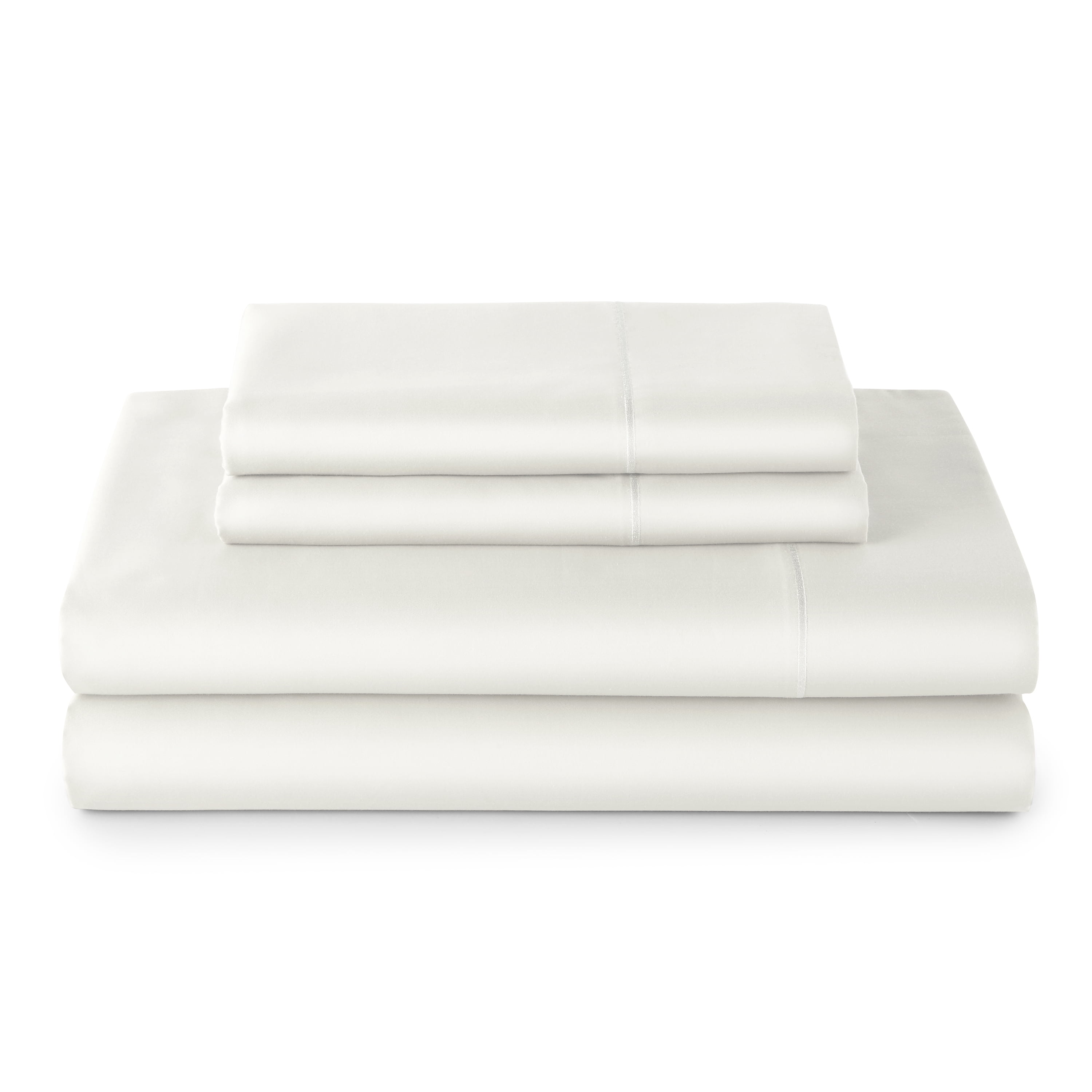 Wrinkle-Resistant 4-Piece 400 Thread Count Vanilla Dream Performance Bed Sheet Set, King - Breathable Egyptian Cotton Flat & Fitted Sheets - Default Title