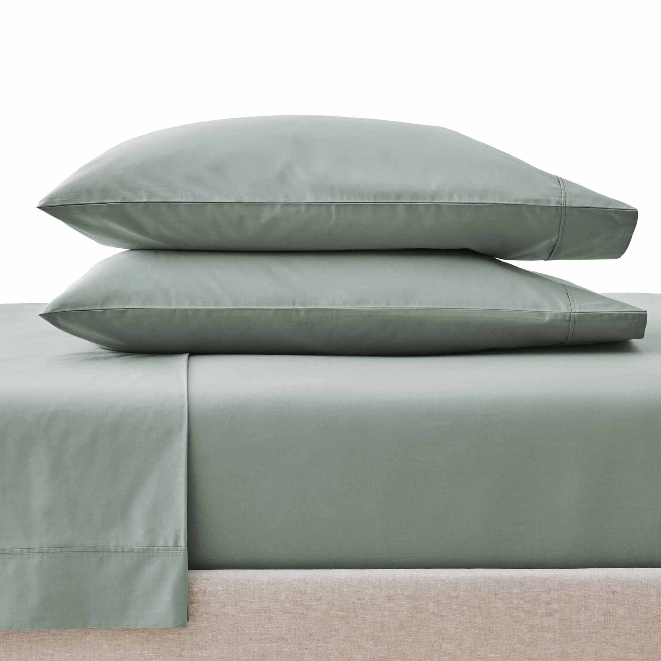 Wrinkle-Resistant Cool & Crisp 4-Piece 300 Thread Count Green River Cotton Percale Sheet Set, Queen - Luxury Bed Sheet Set with Deep Pockets - Default Title