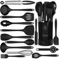 Ergonomic Cooking Silicone Cooking Utensils Set - 446°F Heat Resistant Kitchen Utensils,Turner Tongs,Spatula,Spoon,Brush,Whisk,Ki... - Durable Turner & Ladle Utensil Set for Home Chefs - Default Title