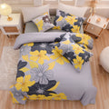 All-Season Yellow Floral Comforter Set Queen Flower Bed Set Adult Soft Botanical Boho Bedding Set - Hypoallergenic Ultra-Fluffy Quilt for Winter - Default Title