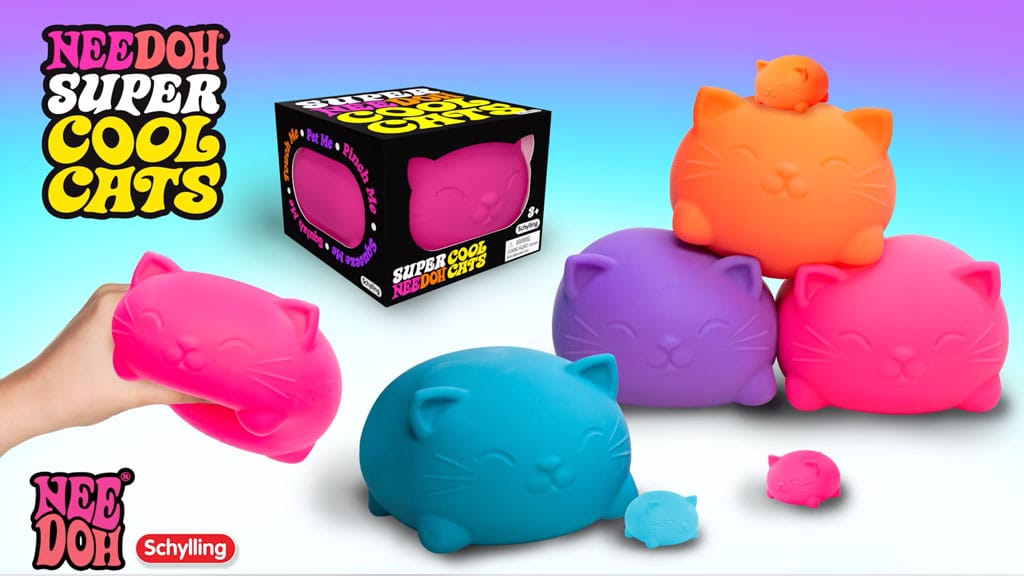 Purrfectly Squishy Super NeeDoh Cool Cats | Select Opal Prairie - Purrfect Cat Squishy Character Stress Toy Detail