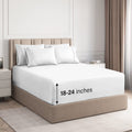 Cooling Sateen 6-Piece Extra Deep Pocket Sheet Set With Extra Matching Pillowcases - King Size Bed Sheets Fits 18"-24" Ma... - Luxury Bed Sheet Set with Deep Pockets - Default Title