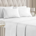 Wrinkle-Resistant 6-Piece Breathable and Cooling Sheet Set With Extra Matching Pillowcases - King Size Bed Sheets Fits 8"-16... - Cooling Hotel Quality Bedding Sheets and Pillowcases - Default Title