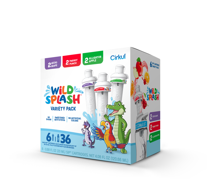 Sugar-Free Wild Splash 6-Pack Variety Pack 2TB7 - Sugar-Free Fruit Flavor Cartridge Refill Detail